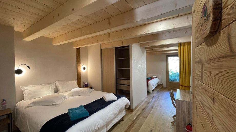 Vue d'une chambre double du gîte