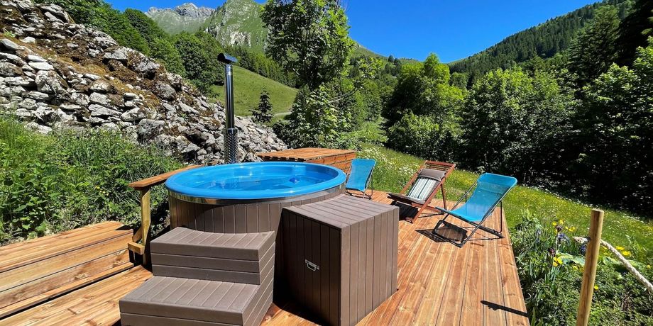 Vue du jacuzzi extérieur