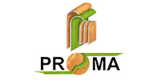 Un logotipo para una empresa llamada proma con una imagen de un libro.