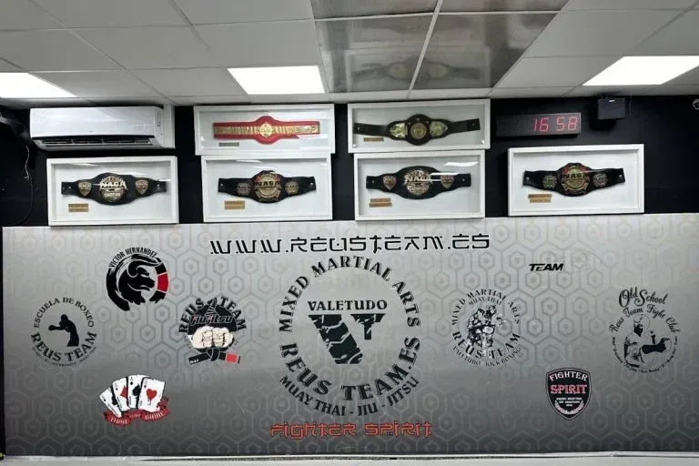 Pared de un gimnasio de MMA