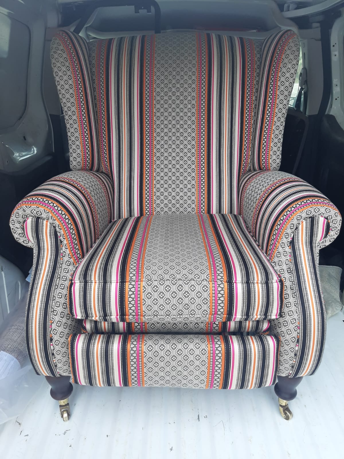 Fauteuils à rayures