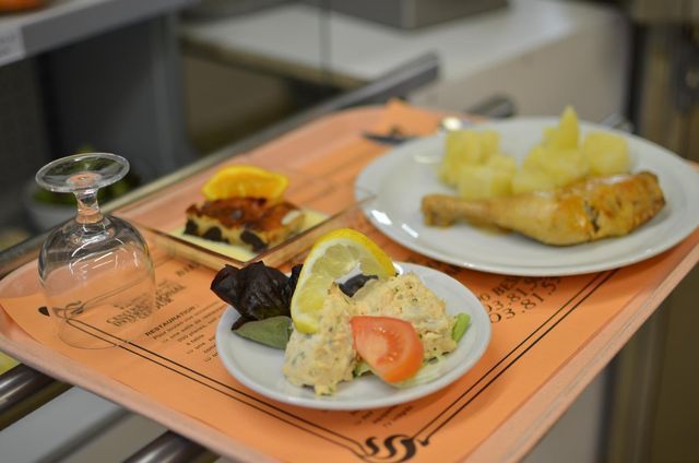 Un plateau rempli de nourriture