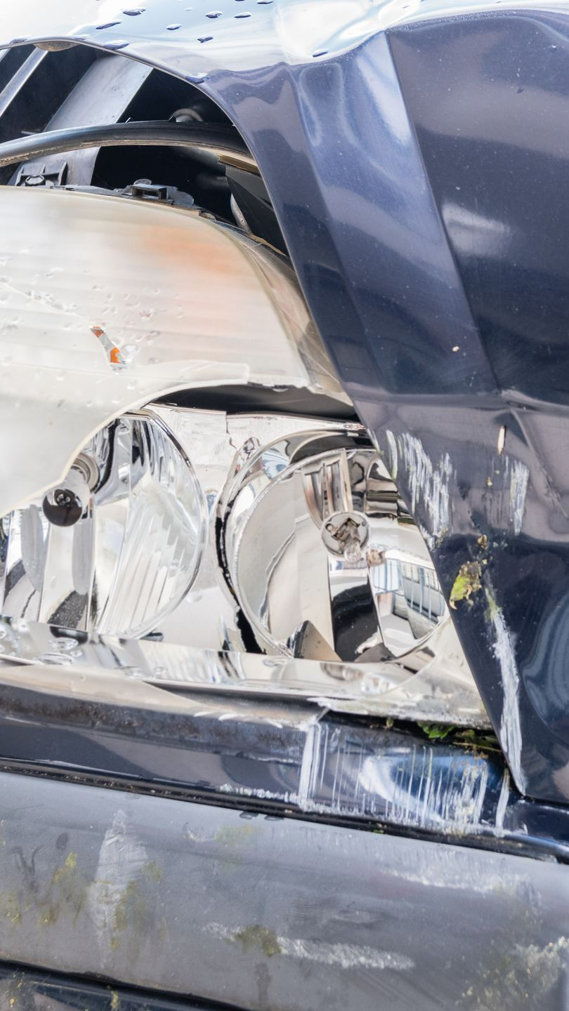 Une voiture accidentée