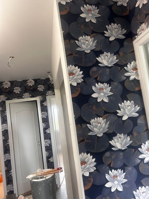 Papier peint avec motifs de lotus