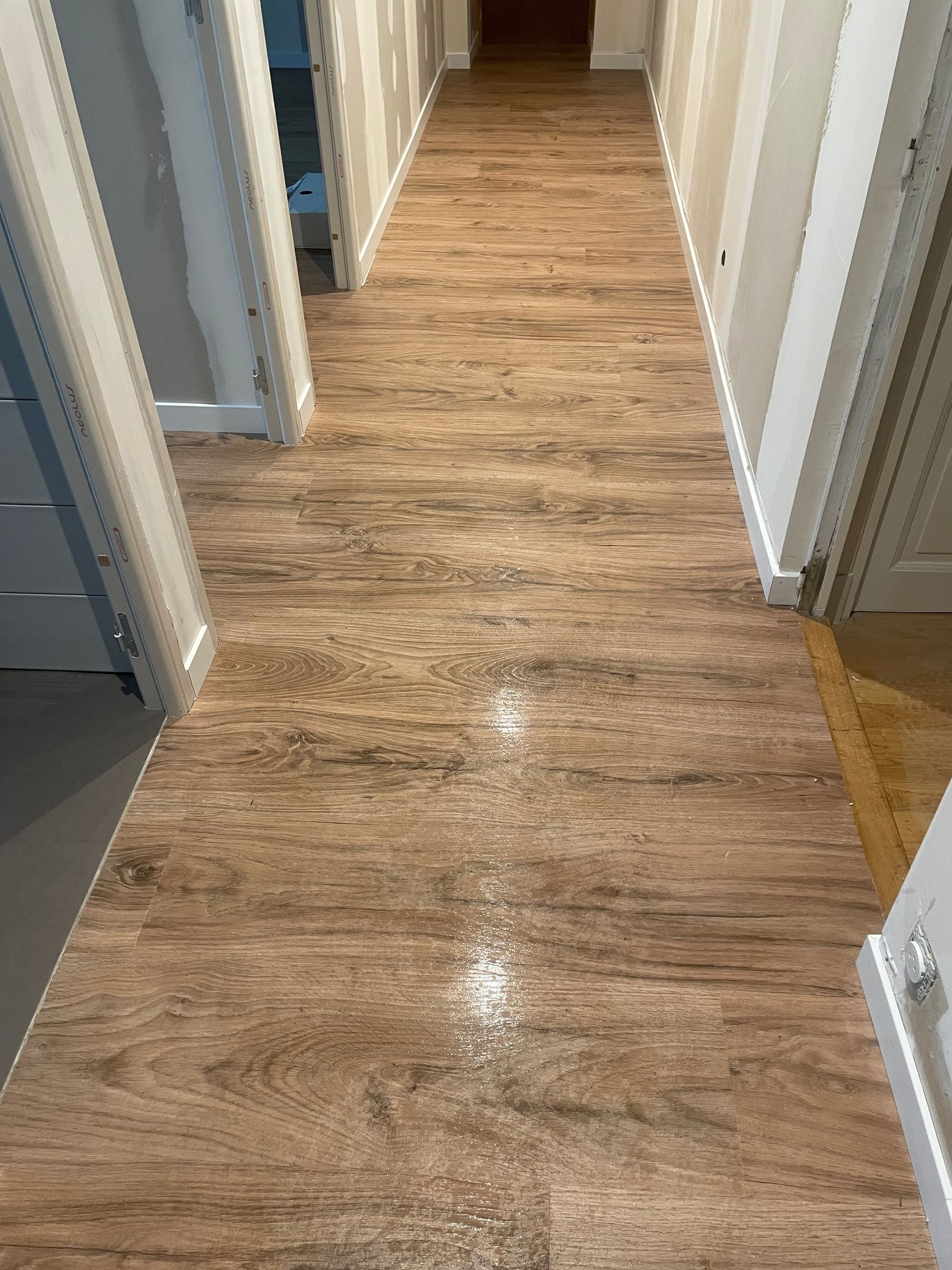 Couloir avec parquet vitrifié