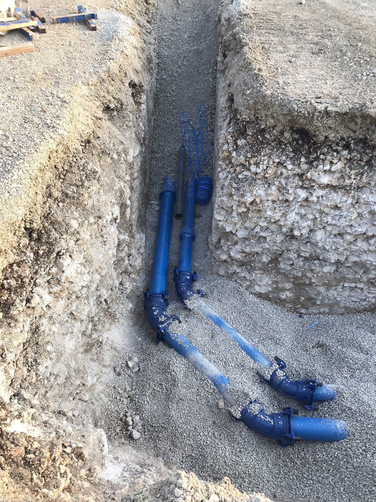 Installaton deux tuyaux d'eau