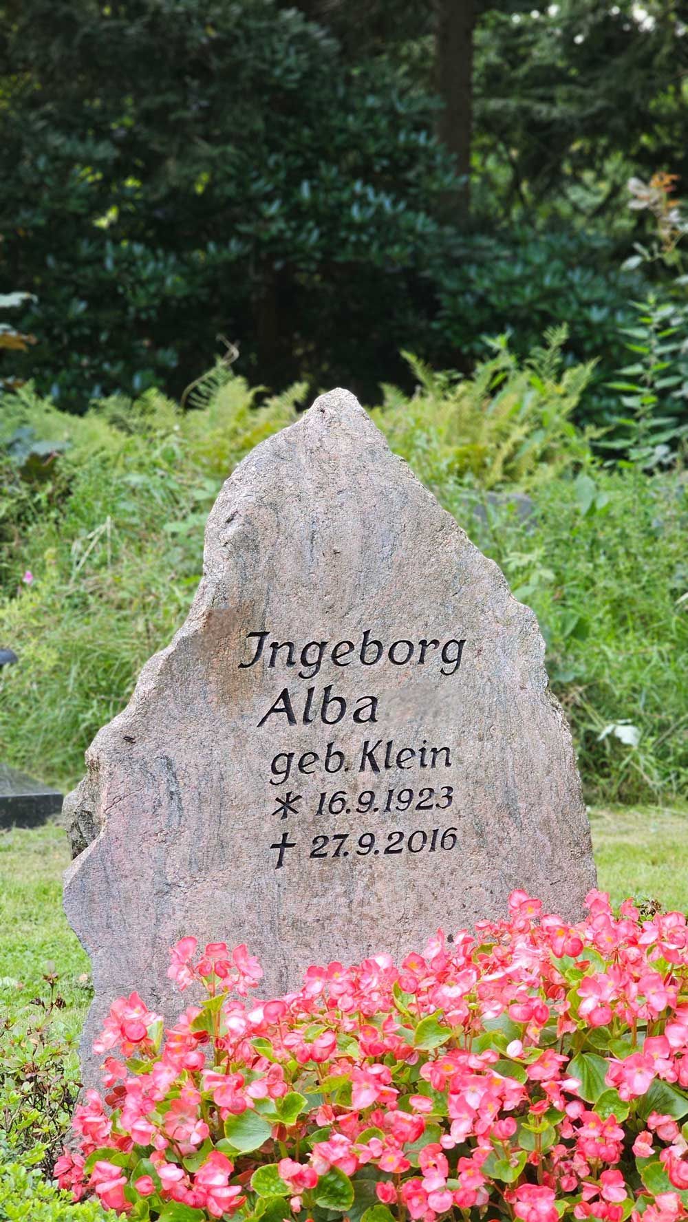 Grabstein mit dem Namen