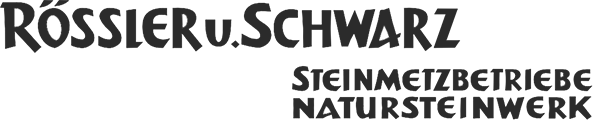 Logo Rössler und Schwarz - Stinbetriebe, Natursteinwerk