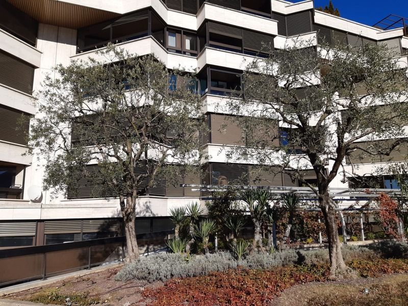 Palazzina con alberi