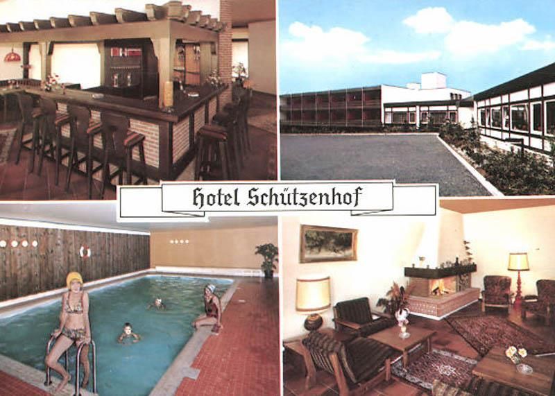Eine Collage aus Fotos eines Hotels namens Hotel Schulzenhof