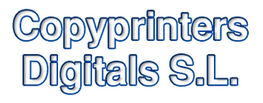 Un logotipo para Copyprinters Digitals SL sobre un fondo blanco.