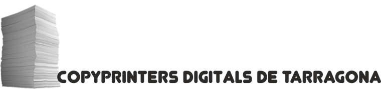 A black and white logo for copyprinters digitals de tarragona
