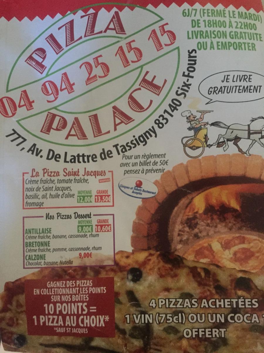 Pizza Palace à emporter à Six-Fours-les-Plages (83)