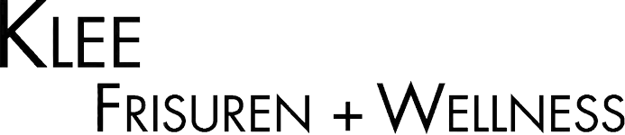 KLEE Frisuren + Wellness Salon-Logo in schwarzer Schrift auf weißem Hintergrund