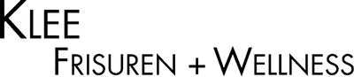 KLEE Frisuren + Wellness Salon-Logo in schwarzer Schrift auf weißem Hintergrund