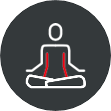 Une personne en position de yoga.