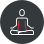 Une personne en position de yoga.