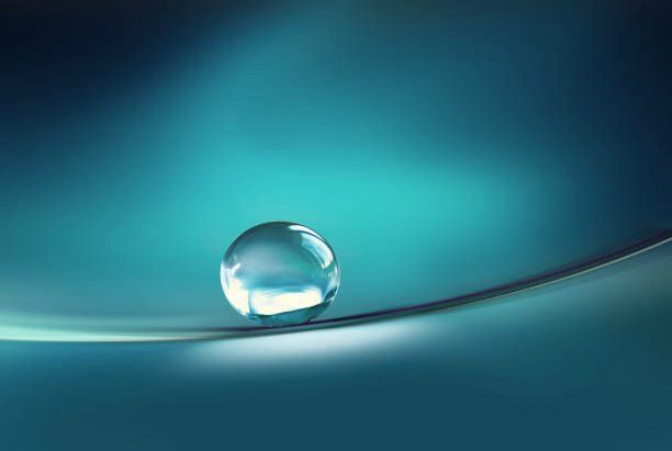 Eine klare Glaskugel sitzt auf einer geschwungenen Blatt und verdeutlicht Klarheit, Resilienz und Wachstum.