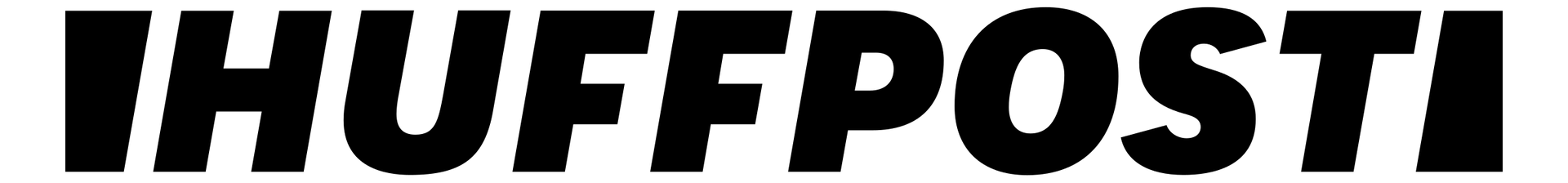 The word huffposti is written in black on a white background