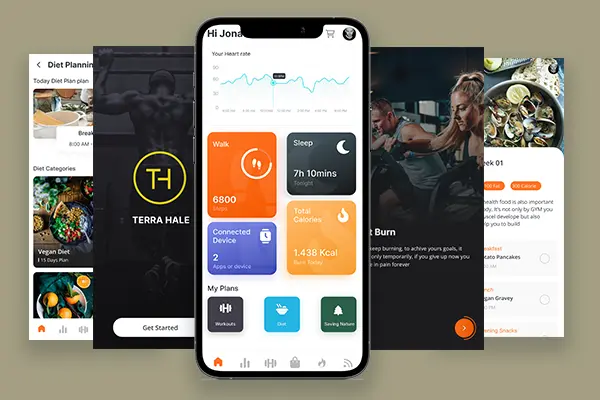 A cell phone displaying a app called town hall.
