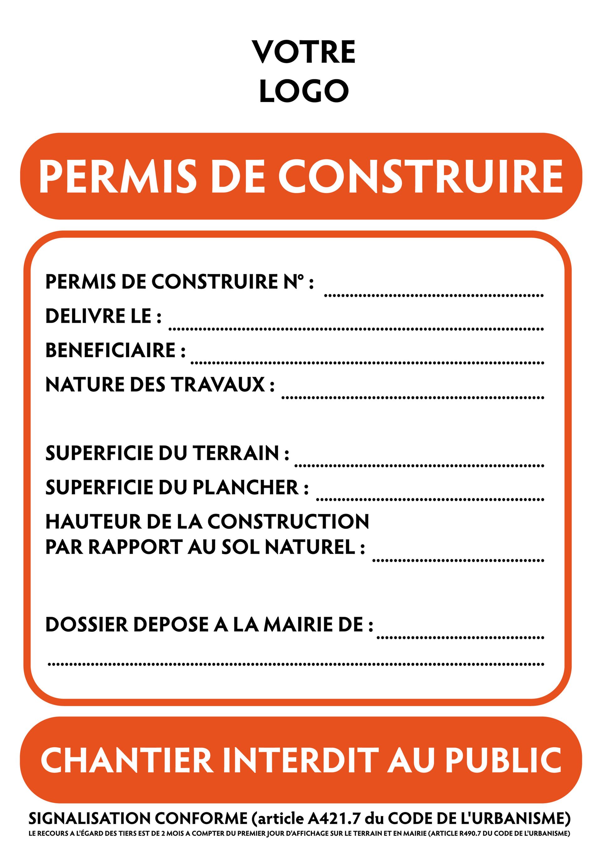 Permis de chantier vierge