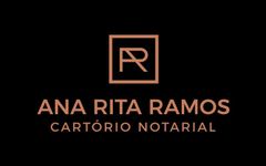 Logotipo do Cartório Notarial Ana Rita Ramos: iniciais marrons 