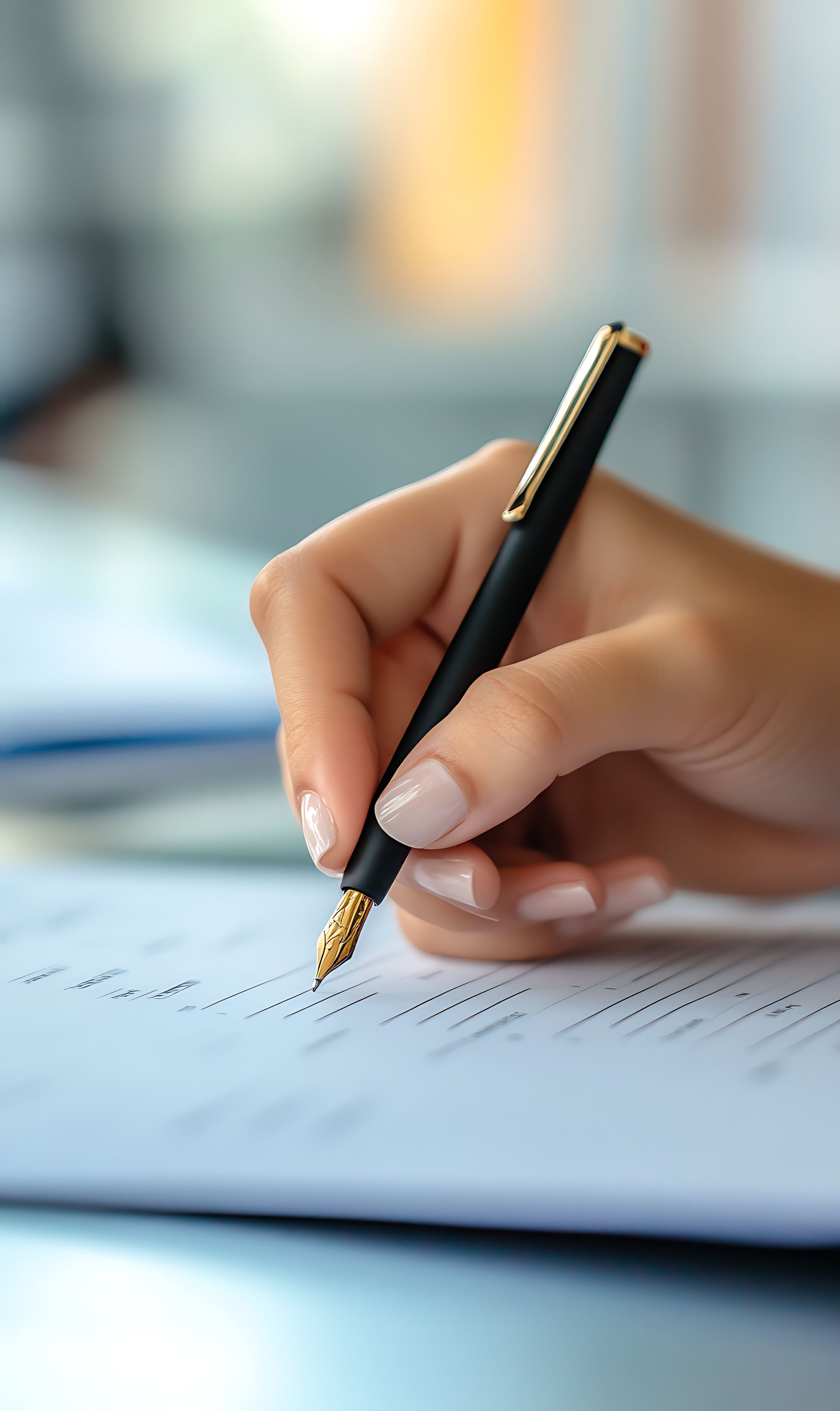 Contrat en train d'être signé