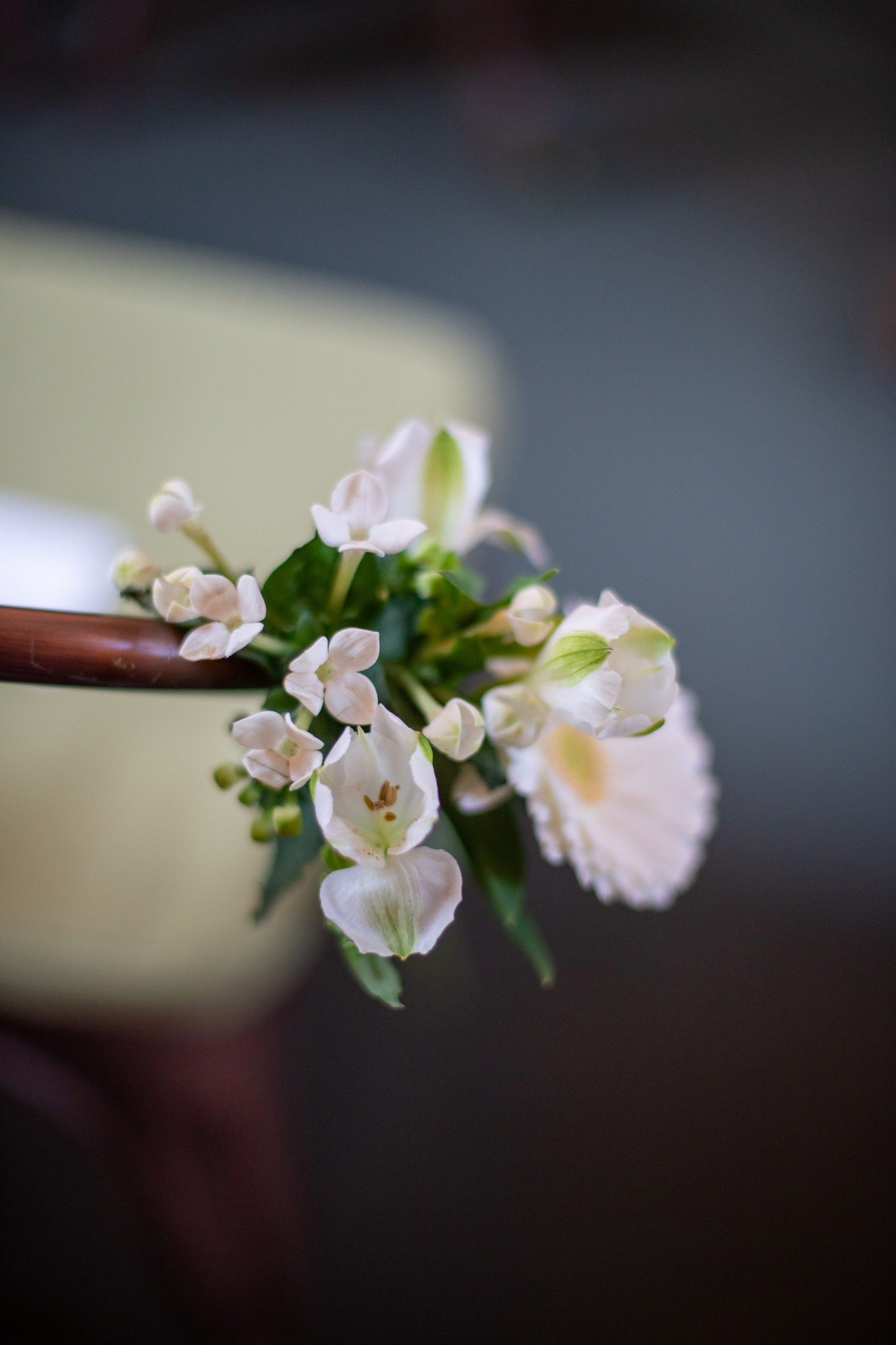 Auf dem Bild sieht man eine Blume zur Dekoration bei einer Hochzeit.