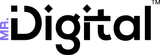 Logo de Mr. Digital, une marque technologique. Le texte est noir, avec « MR. » en violet et le symbole « TM ».