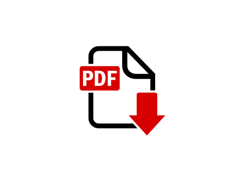 Un icono de un archivo pdf con una flecha apuntando hacia abajo.