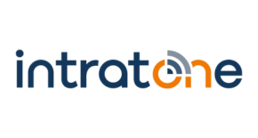Un logo pour intratone est affiché sur un fond blanc