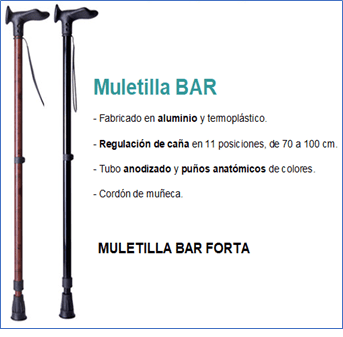 Una foto de un bastón que dice barra de muletilla