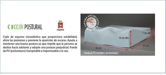 Una imagen de una almohada con medidas.