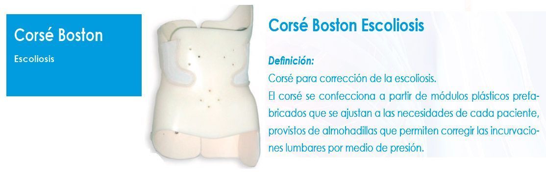 Una imagen de un corsé que dice cono boston excellosis