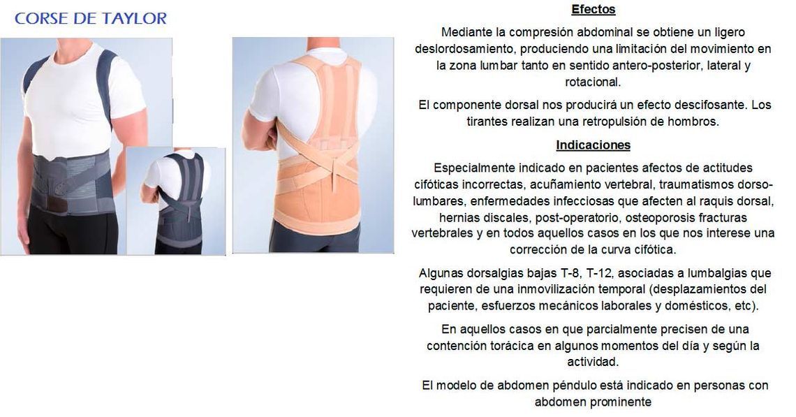 Un hombre lleva un corsé ortopédico y una camisa blanca.