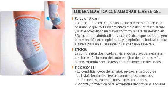 Una imagen de una rodillera con texto en español.