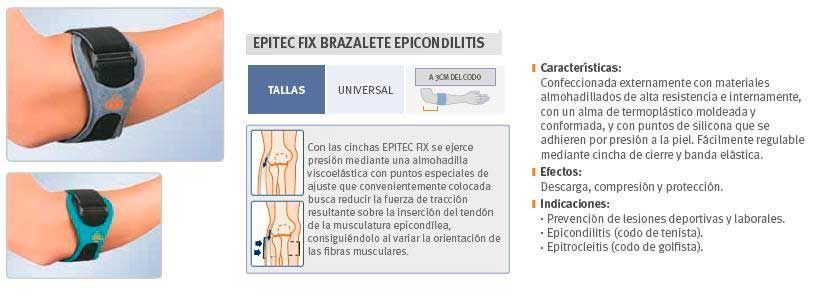 Una persona lleva una pulsera en el codo.