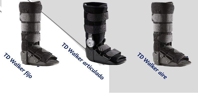 Se muestran tres tipos diferentes de botas para caminar sobre un fondo blanco.
