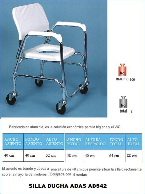 A picture of a silla ducha adas ad542