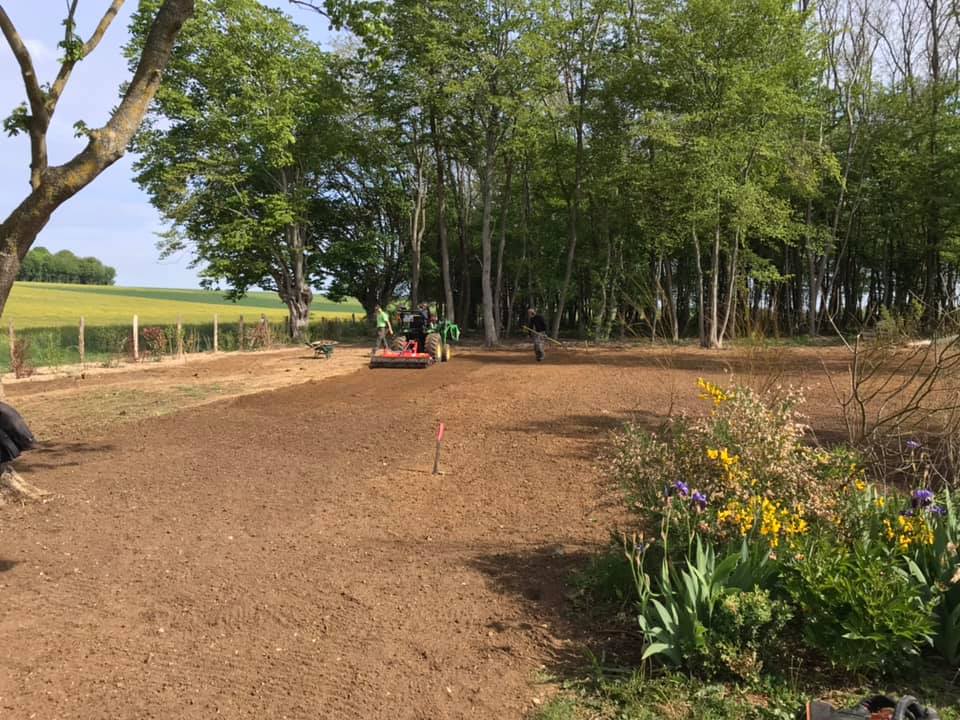 Déboisement et engazonnement