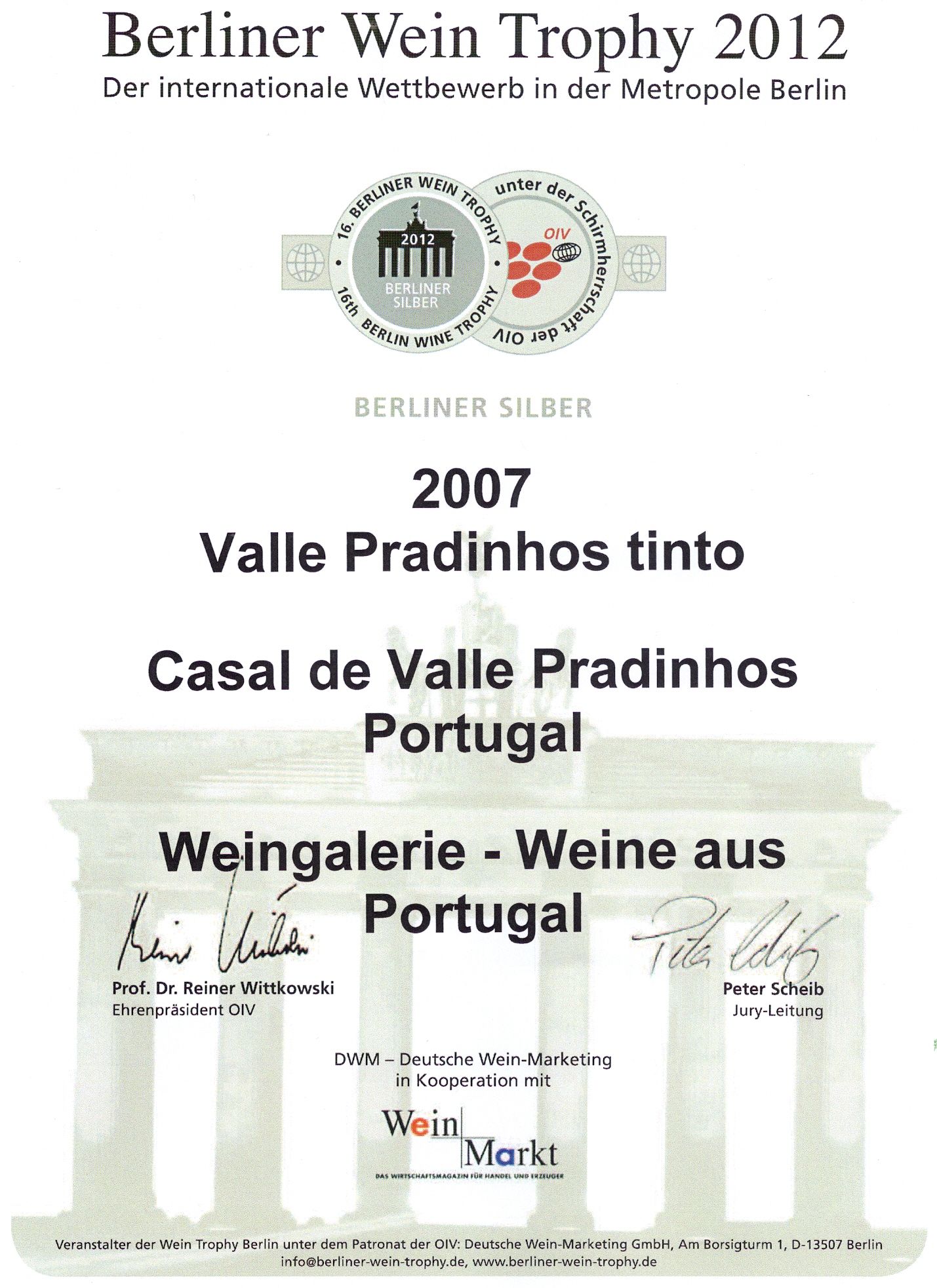 Valle Pradinhos tinto 2007