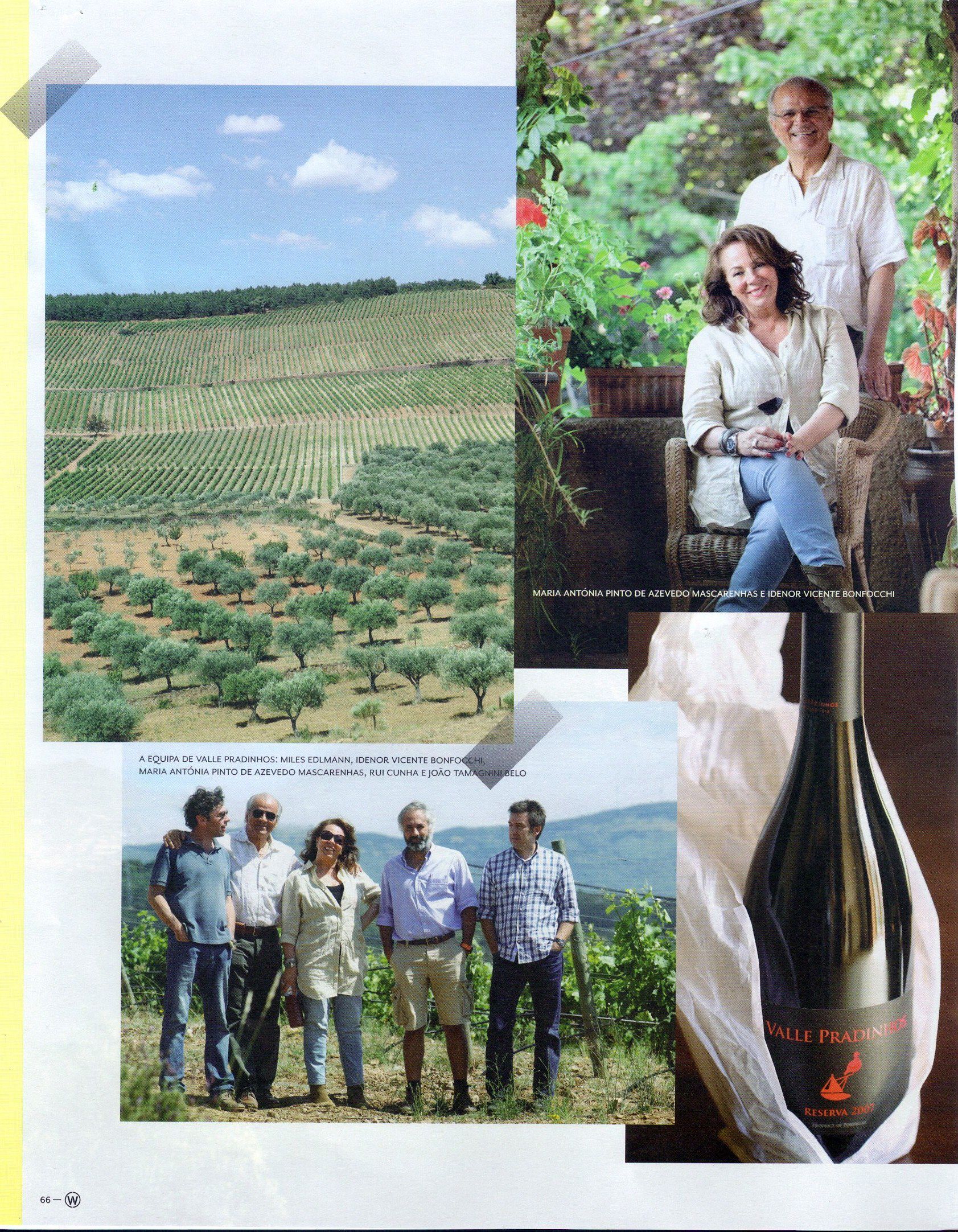 Imagens de garrafa, vinhas e produtores de vinho