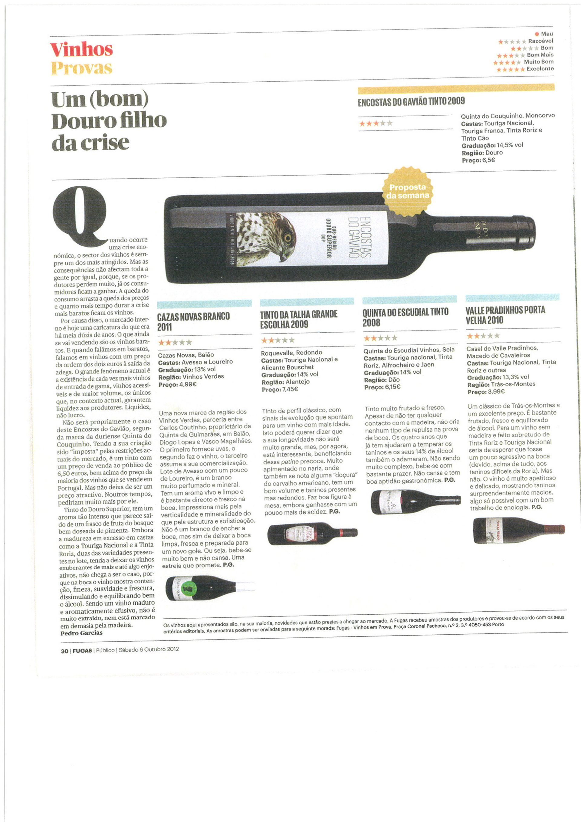 Informações sobre vinhos