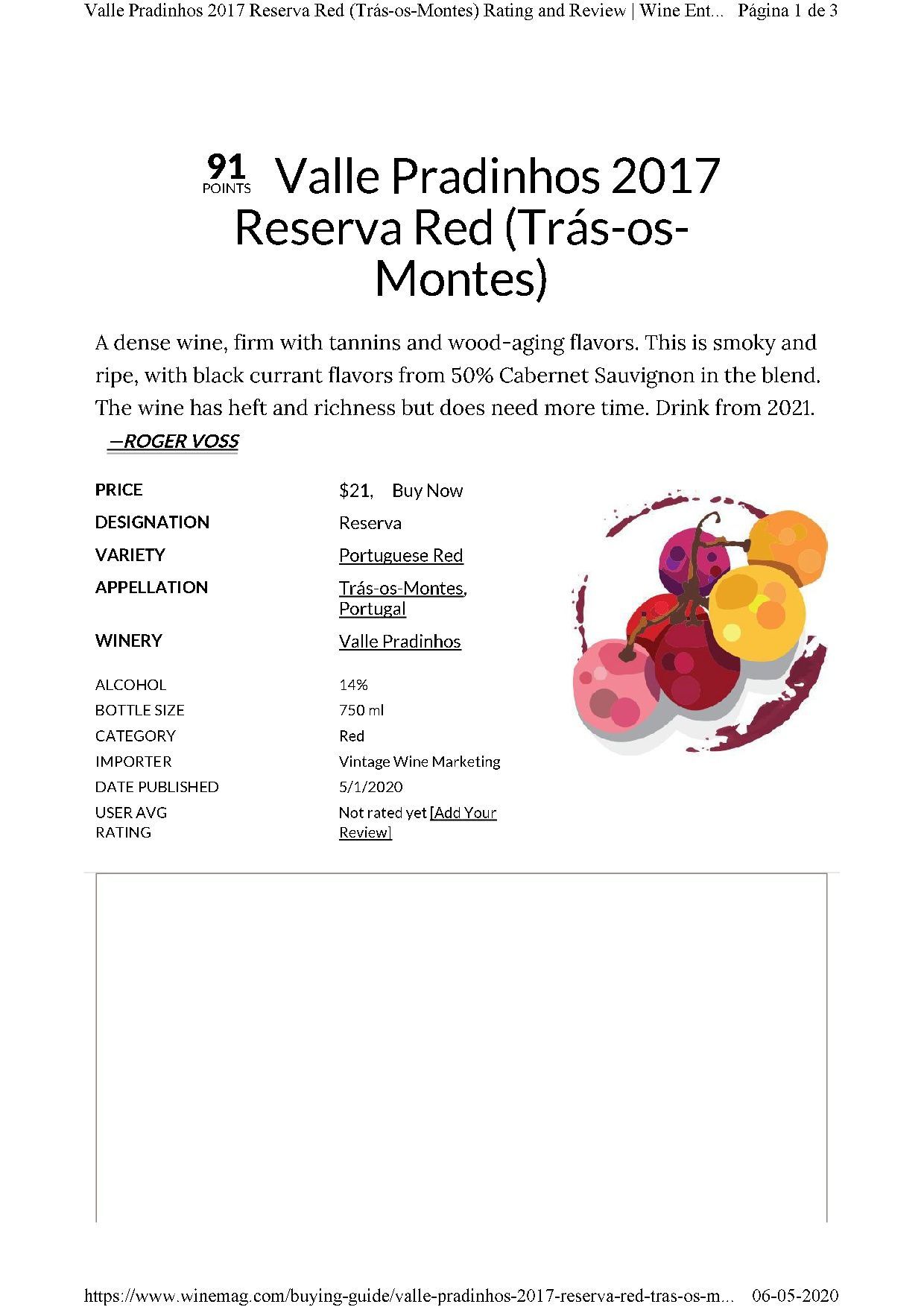 Informações sobre vinhos