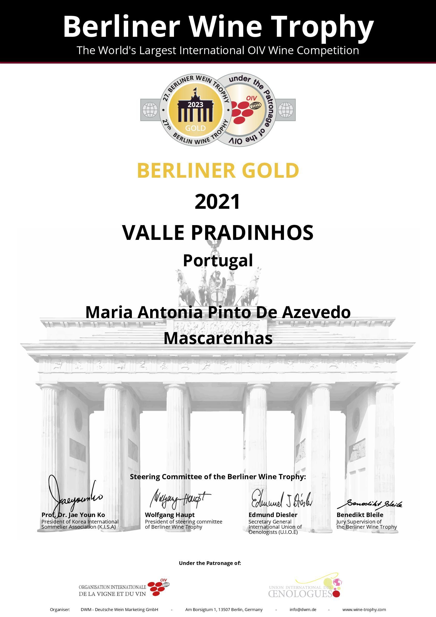 Berliner Gold 2021 Valle Pradinhos