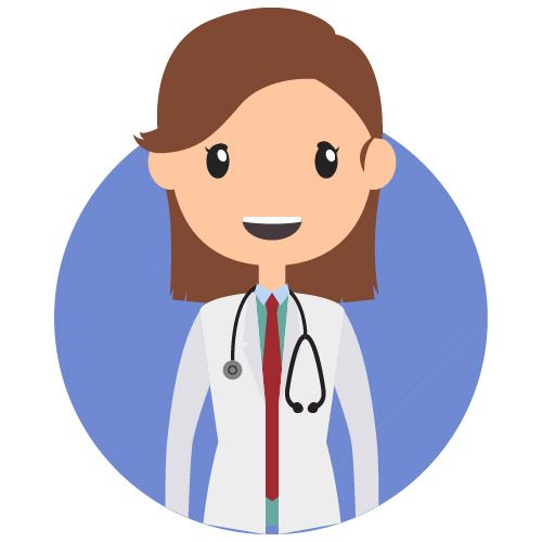 Dessin coloré d'une femme médecin