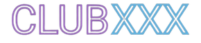 Un letrero de neón que dice clubxxx sobre un fondo blanco.