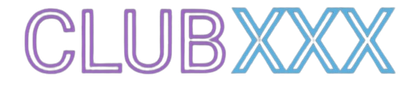 Un letrero de neón que dice clubxxx sobre un fondo blanco.