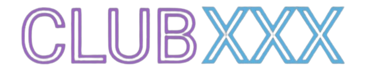 Un letrero de neón que dice clubxxx sobre un fondo blanco.