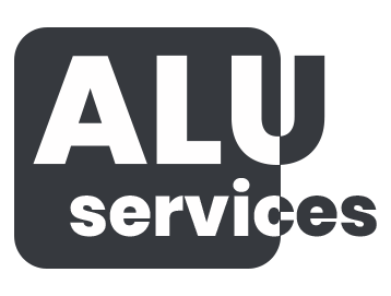 Logo Alu Services sur tablette